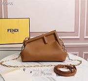 FENDI | FIRST SMALL Brown leather bag - 8BP129 - 26 x 9.5 x 18cm - 1