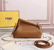 FENDI | FIRST SMALL Brown leather bag - 8BP129 - 26 x 9.5 x 18cm - 4