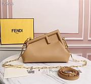 FENDI | FIRST SMALL Beige leather bag - 8BP129 - 26 x 9.5 x 18cm - 1