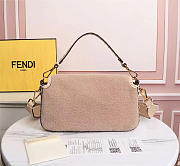FENDI | BAGUETTE Pink sheepskin bag - 8BR600 - 27×6×15cm - 5