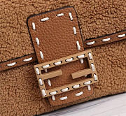 FENDI | BAGUETTE Brown sheepskin bag - 8BR600 - 27×6×15cm - 2