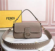 FENDI | BAGUETTE Gray grain bag - 8BR600 - 28x6x13cm - 1