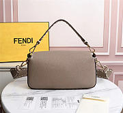 FENDI | BAGUETTE Gray grain bag - 8BR600 - 28x6x13cm - 2