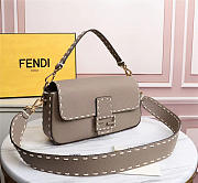 FENDI | BAGUETTE Gray grain bag - 8BR600 - 28x6x13cm - 4