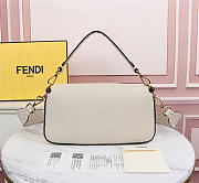 FENDI | BAGUETTE White grain bag - 8BR600 - 28x6x13cm - 3