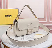FENDI | BAGUETTE White grain bag - 8BR600 - 28x6x13cm - 5