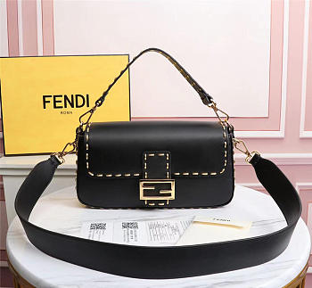 FENDI | BAGUETTE Black bag - 8BR600 - 28x6x13cm