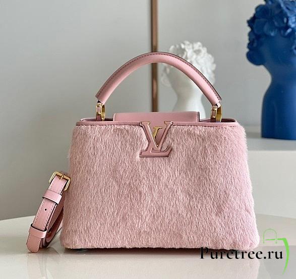 Louis Vuitton | Capucines BB handbag Taurillon pink cow leather - 27 x 18 x 9 cm - 1