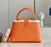Capucines leather handbag Louis Vuitton Orange in Leather - 9864429