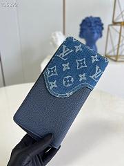 Louis Vuitton | Zippy Long Wallet Blue - 20×10cm - 5