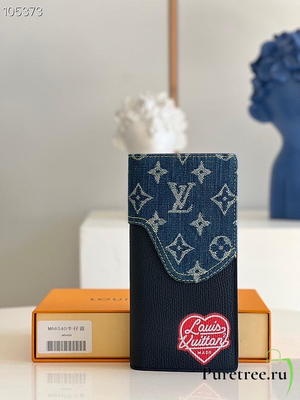 Louis Vuitton | Nigo Brazza Wallet Blue - 20×10cm - 1