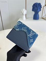 Louis Vuitton | SLENDER WALLET Blue - M81020 - 11 x 8.5 x 2 cm - 4