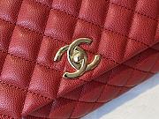 CHANEL | Red Grained Calfskin Coco Handle Bag - A92991 - 28 cm - 2