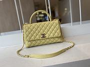 CHANEL | Yellow Grained Calfskin Coco Handle Bag - A92991 - 28 cm - 1
