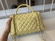 CHANEL | Yellow Grained Calfskin Coco Handle Bag - A92991 - 28 cm - 5