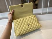 CHANEL | Yellow Grained Calfskin Coco Handle Bag - A92991 - 28 cm - 4