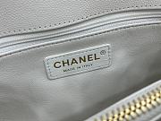 CHANEL | White Grained Calfskin Coco Handle Bag - A92991 - 28 cm - 3