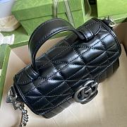 GUCCI | GG Marmont mini black top handle bag - 583571 - 21 x 15.5 x 8cm - 6
