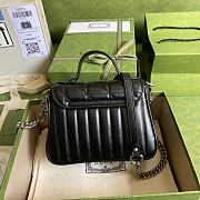 GUCCI | GG Marmont mini black top handle bag - 583571 - 21 x 15.5 x 8cm - 4