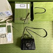 GUCCI | GG Marmont mini black top handle bag - 583571 - 21 x 15.5 x 8cm - 2