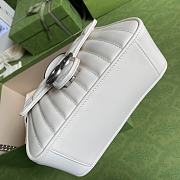 GUCCI | GG Marmont mini white top handle bag - 583571 - 21 x 15.5 x 8cm - 6