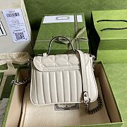 GUCCI | GG Marmont mini white top handle bag - 583571 - 21 x 15.5 x 8cm - 5