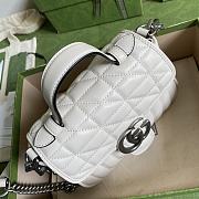 GUCCI | GG Marmont mini white top handle bag - 583571 - 21 x 15.5 x 8cm - 3