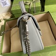 GUCCI | GG Marmont mini grey top handle bag - 583571 - 21 x 15.5 x 8cm - 6