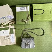 GUCCI | GG Marmont mini grey top handle bag - 583571 - 21 x 15.5 x 8cm - 3