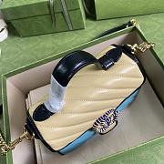 GUCCI | GG Marmont mini blue/yellow top handle bag - 583571 - 21 x 15.5 x 8cm - 6