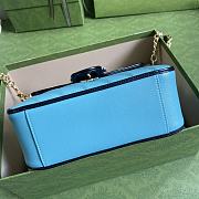 GUCCI | GG Marmont mini blue/yellow top handle bag - 583571 - 21 x 15.5 x 8cm - 3