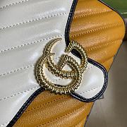 GUCCI | GG Marmont mini Yellow/white top handle bag - 583571 - 21 x 15.5 x 8cm - 2