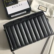 GUCCI | GG Marmont matelassé mini black bag - ‎474575 - 20 x 13 x 6 cm - 3
