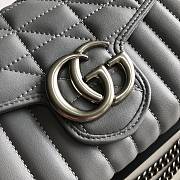 GUCCI | GG Marmont matelassé mini Grey bag - ‎474575 - 20 x 13 x 6 cm - 5