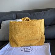 PRADA | Terry tote bag Yellow/Black - 1BG130 - 40×34×16cm - 5