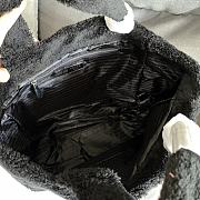 PRADA | Terry tote bag Black/White - 1BG130 - 40×34×16cm - 6