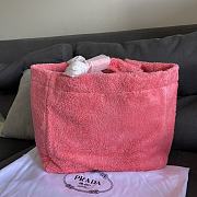 PRADA | Terry tote bag Pink/Black - 1BG130 - 40×34×16cm - 2