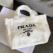 PRADA | Terry tote bag White/Black - 1BG130 - 40×34×16cm - 3