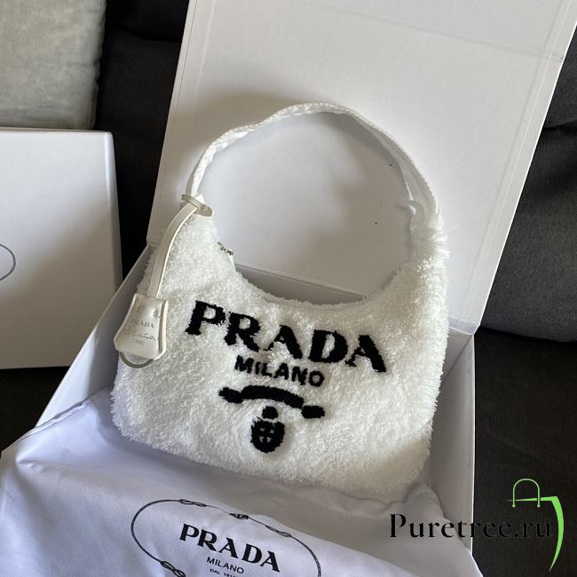 PRADA | Re-Edition 2000 terry mini White-bag - 1NE515 - 22×17×6cm - 1