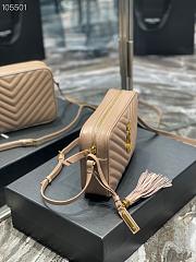 YSL | Lou Camera Dark Beige Bag In Quilted Leather - 612544 - 23 x 16 x 6 cm - 3