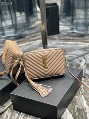 YSL | Lou Camera Dark Beige Bag In Quilted Leather - 612544 - 23 x 16 x 6 cm - 6