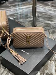 YSL | Lou Camera Dark Beige Bag In Quilted Leather - 612544 - 23 x 16 x 6 cm - 4