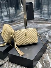 YSL | Lou Camera Cream Bag In Quilted Leather - 612544 - 23 x 16 x 6 cm - 4