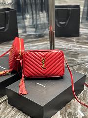 YSL | Lou Camera Red Bag In Quilted Leather - 612544 - 23 x 16 x 6 cm - 1