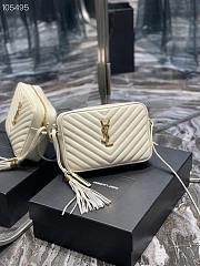 YSL | Lou Camera White Bag In Quilted Leather - 612544 - 23 x 16 x 6 cm - 2