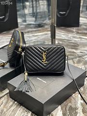 YSL | Lou Camera Black Bag In Quilted Leather Gold - 612544 - 23 x 16 x 6 cm - 1