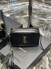 YSL | Lou Camera Black Bag In Quilted Leather Gold - 612544 - 23 x 16 x 6 cm - 3