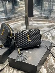 YSL | Lou Camera Black Bag In Quilted Leather Gold - 612544 - 23 x 16 x 6 cm - 4