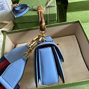 GUCCI | Mini Blue top handle bag with Bambo - 686864 - 17 x 12 x 7.5cm - 5