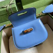 GUCCI | Mini Blue top handle bag with Bambo - 686864 - 17 x 12 x 7.5cm - 4